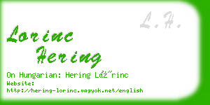lorinc hering business card